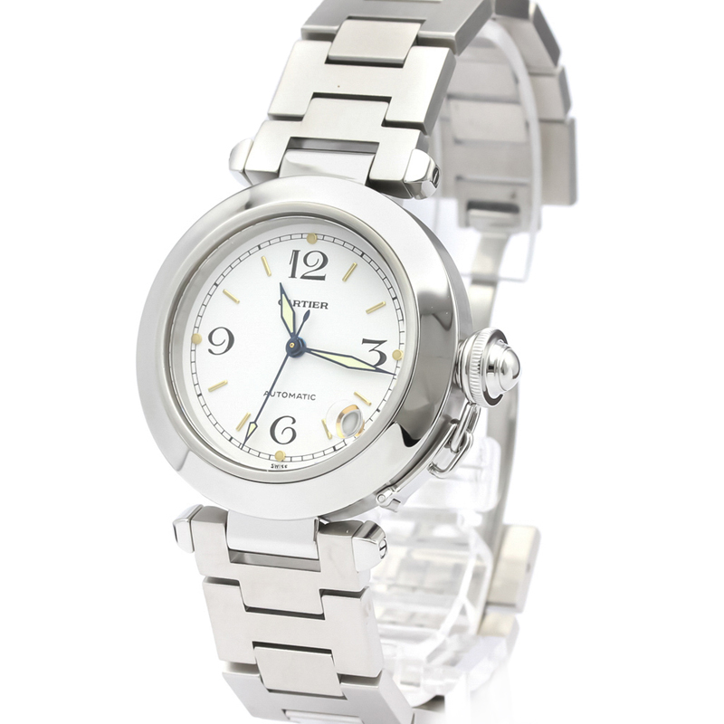 

Cartier White Stainless Steel Pasha C W31015M7 Women's Wristwatch