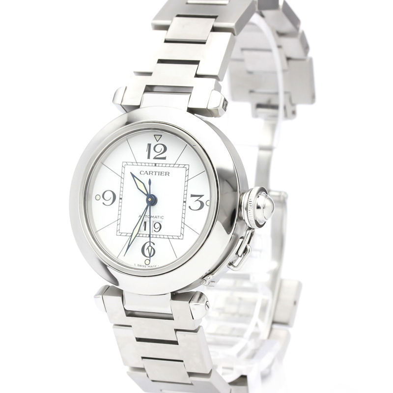 

Cartier White Stainless Steel Pasha C W31055M7 Women's Wristwatch
