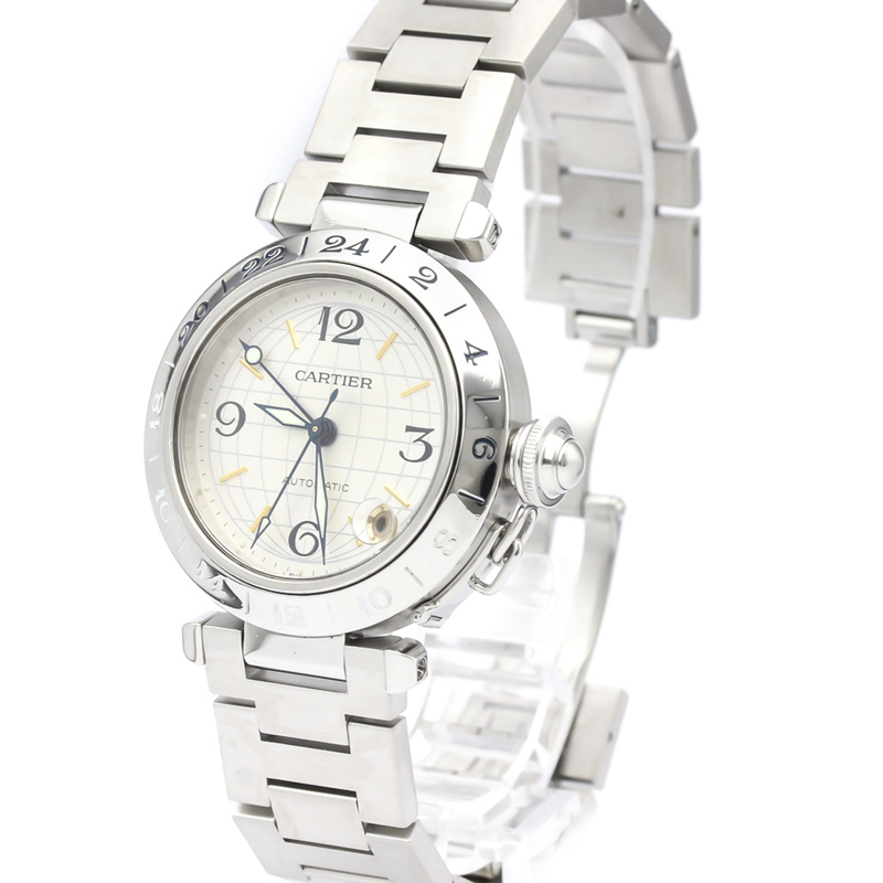 

Cartier White Stainless Steel Pasha C Meridian W31029M7 Women's Wristwatch
