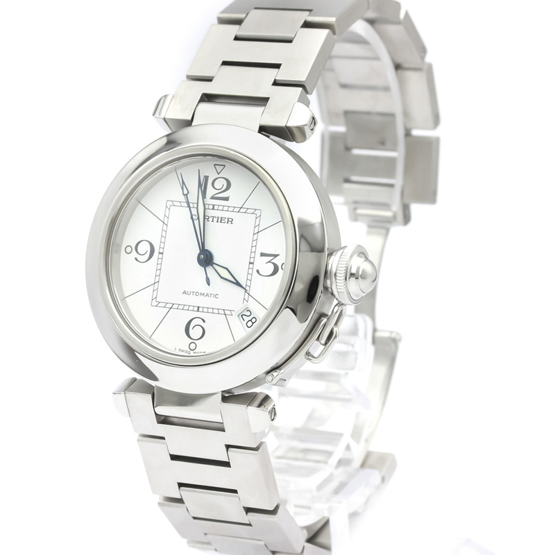 

Cartier White Stainless Steel Pasha C W31074M7 Women's Wristwatch