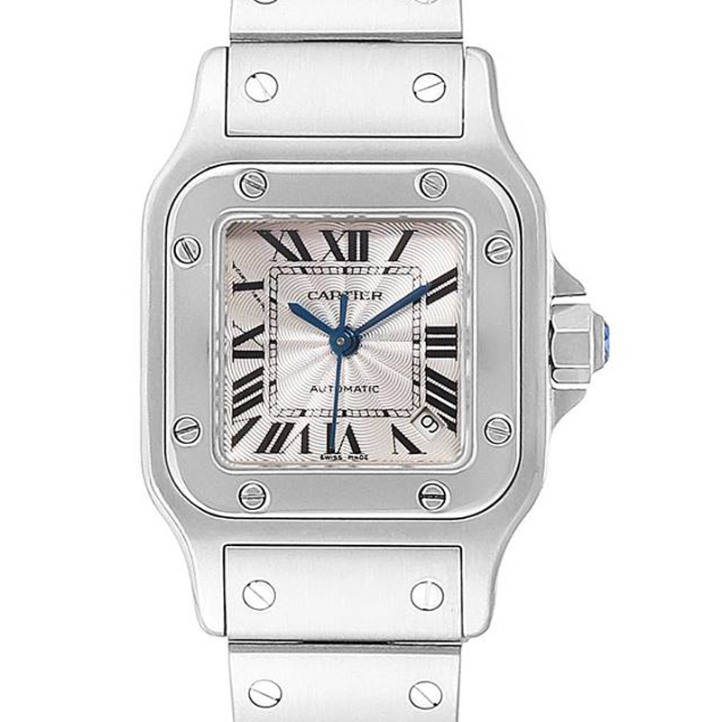 

Cartier Silver Stainless Steel Santos Galbee W20044D6 Women's Wristwatch