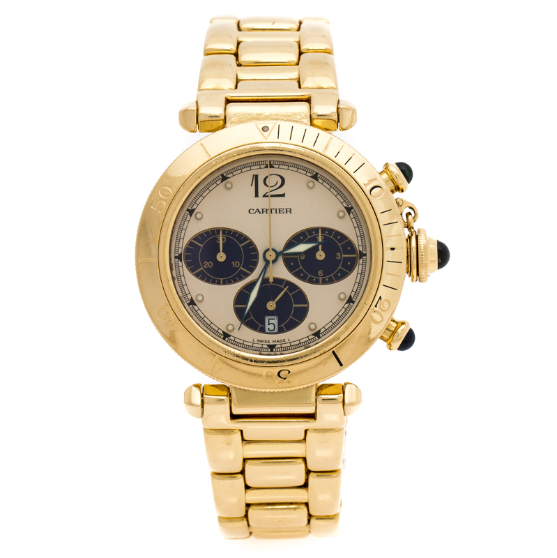 Pre-owned Cartier 30009 Men's Wristwatch 38 Mm In Gold
