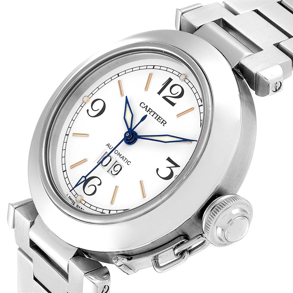 

Cartier White Stainless Steel Pasha C W31044M7 Women's Wristwatch