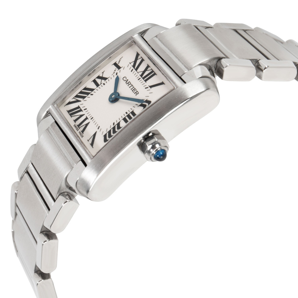 

Cartier Silver Stainless Steel Tank Francaise W51008Q3 Women's Wristwatch