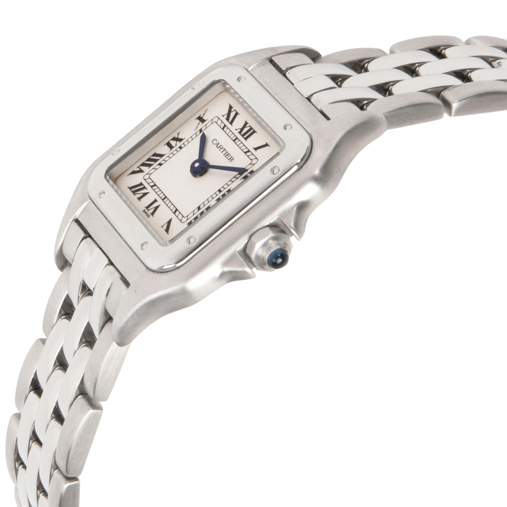 

Cartier Silver Stainless Steel Panther W25033P5 Women's Wristwatch