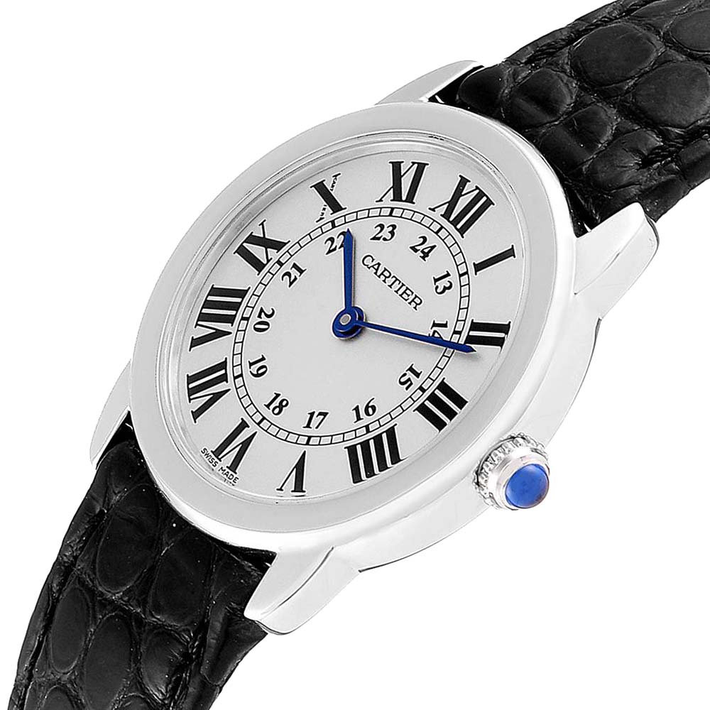 

Cartier Silver Stainless Steel Ronde Solo W6700155 Women's Wristwatch