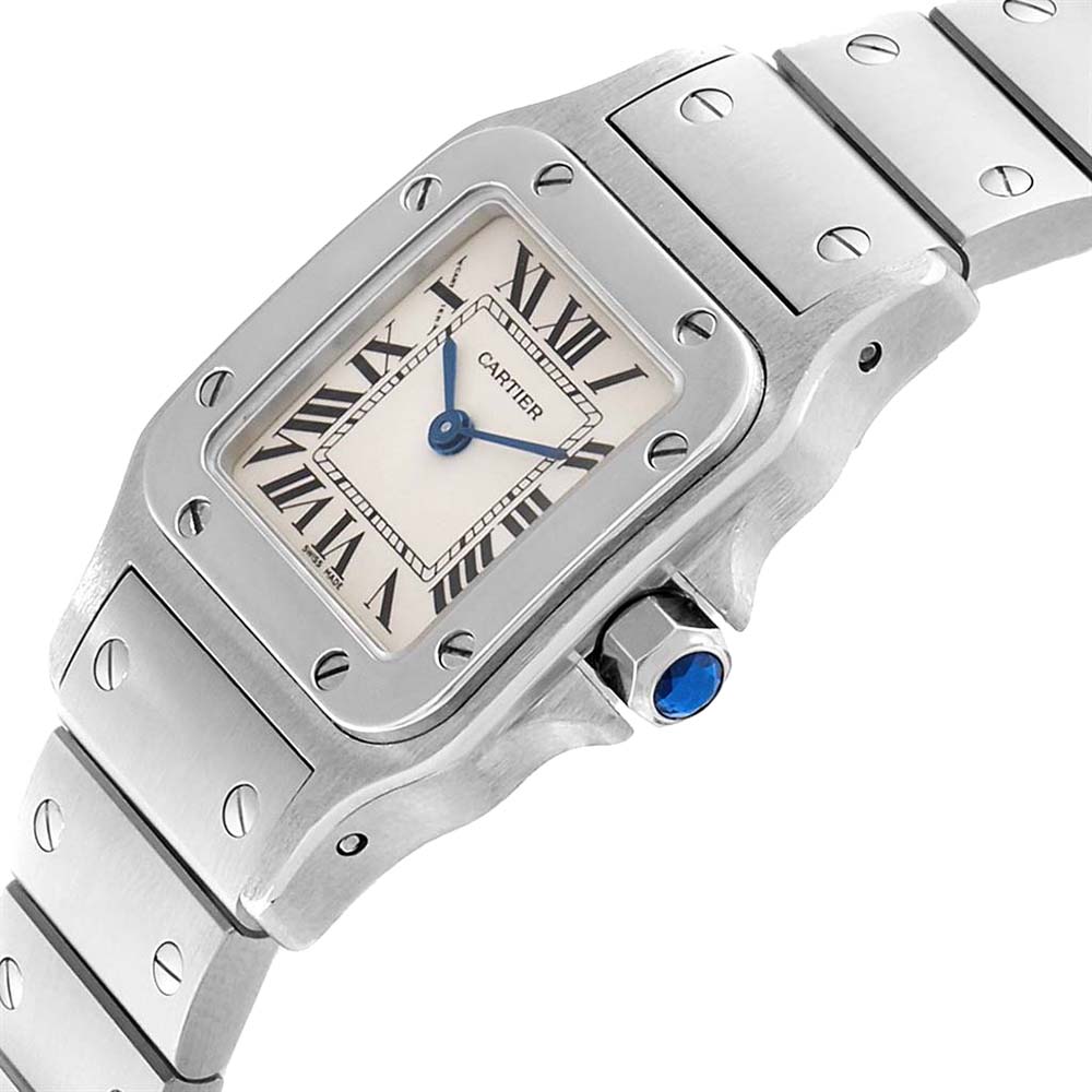 

Cartier Silver Stainless Steel Santos Galbee W20056D6 Women's Wristwatch