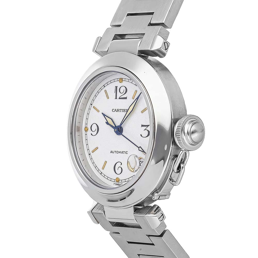 

Cartier White Stainless Steel Pasha C W31015M7 Women's Wristwatch