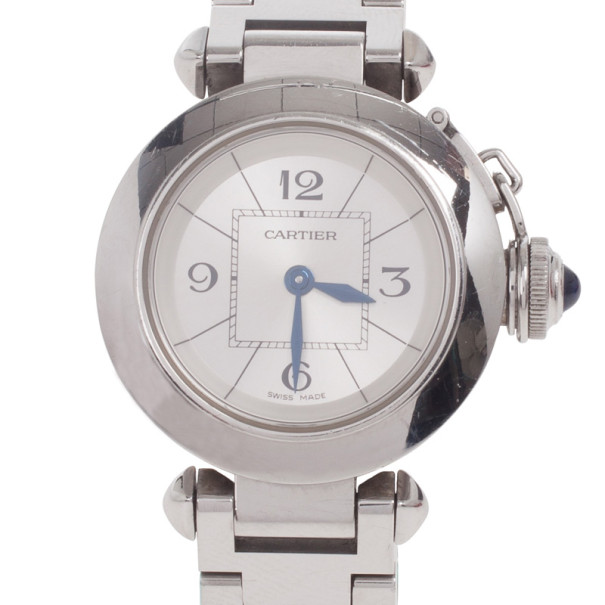 Pre Owned Cartier Miss Pasha SS Quartz Womens Wristwatch 27 MM