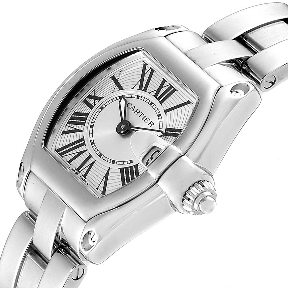 

Cartier Silver Stainless Steel Roadster W62016V3 Women's Wristwatch