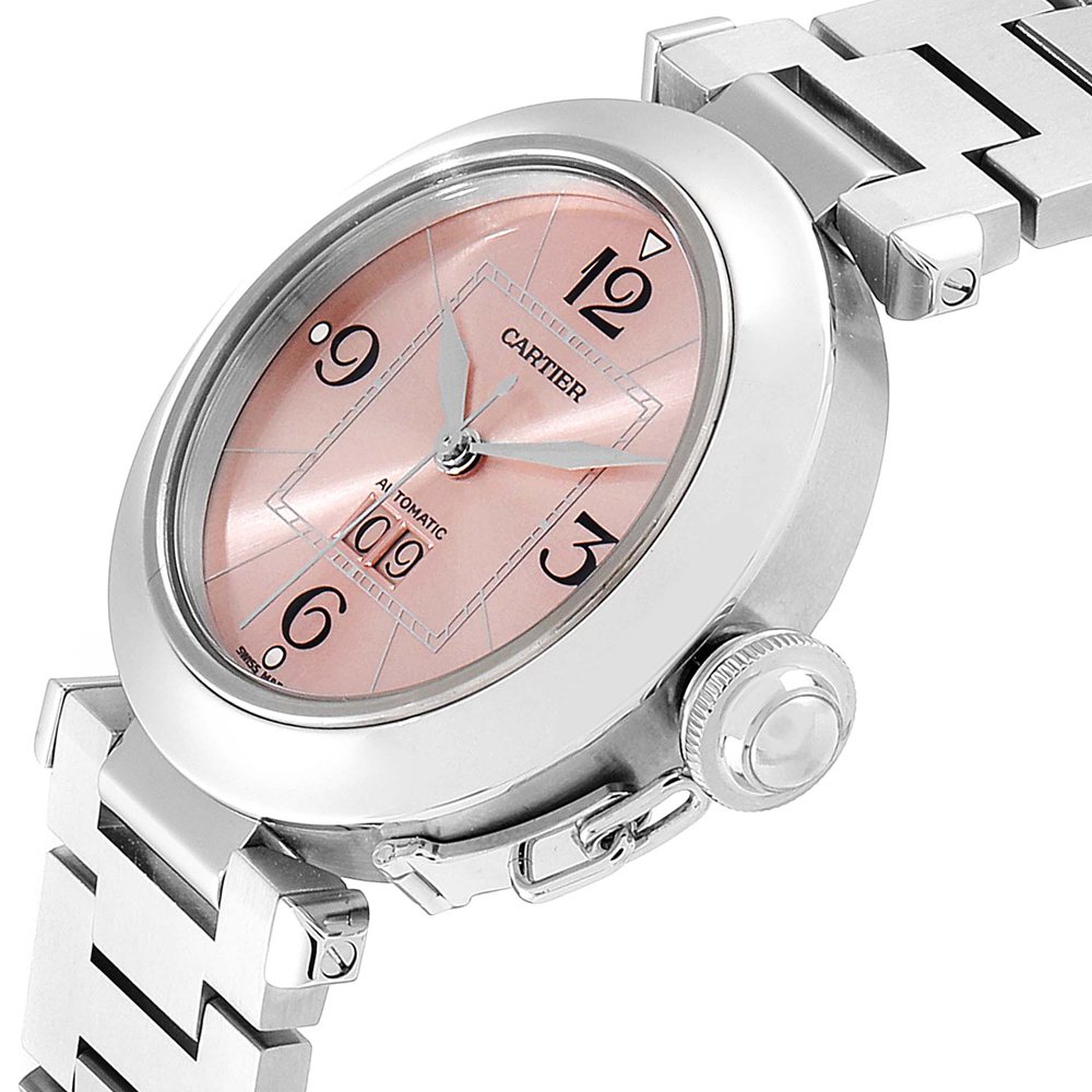 

Cartier Pink Stainless Steel Pasha W31058M7 Women's Wristwatch