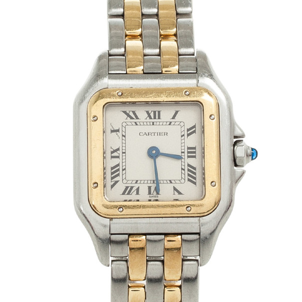 Pre Owned Cartier Panthere 18K Yellow Gold SS Womens Wristwatch 22 MM