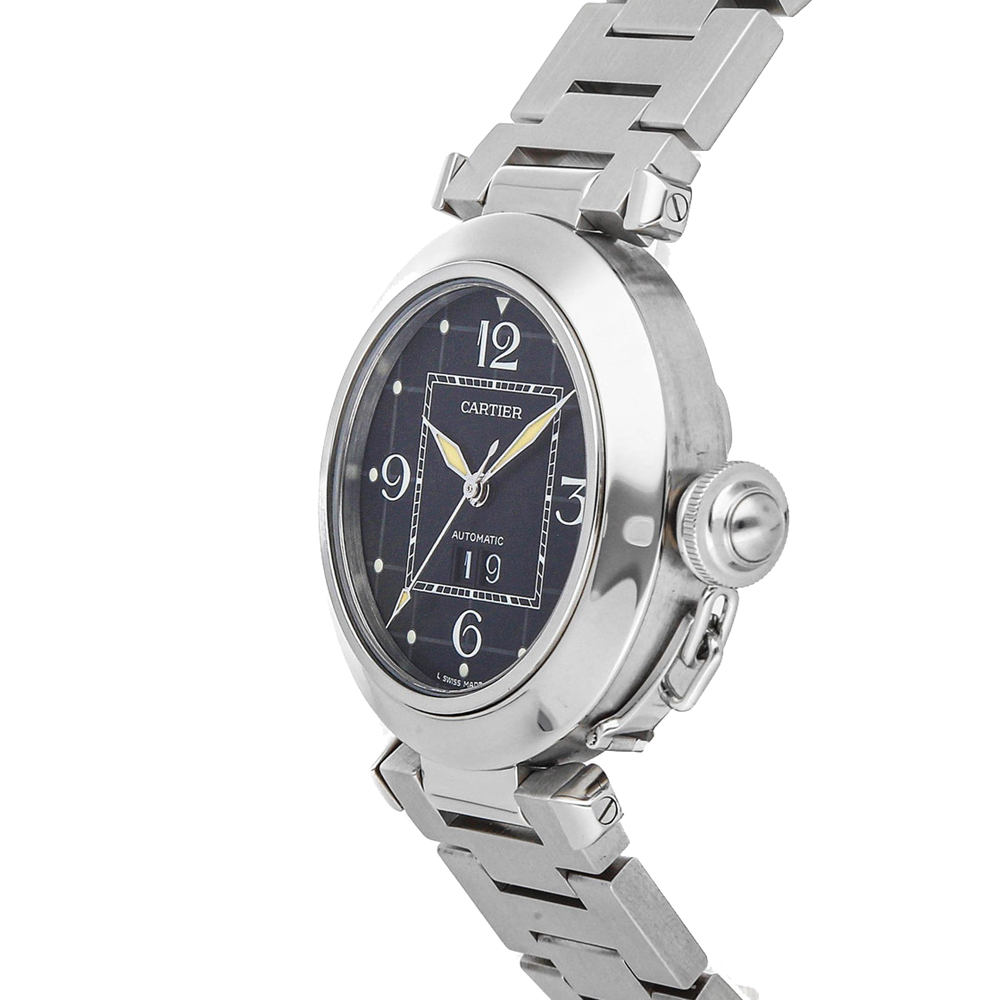 

Cartier Black Stainless Steel Pasha C W31053M7 Women's Wristwatch