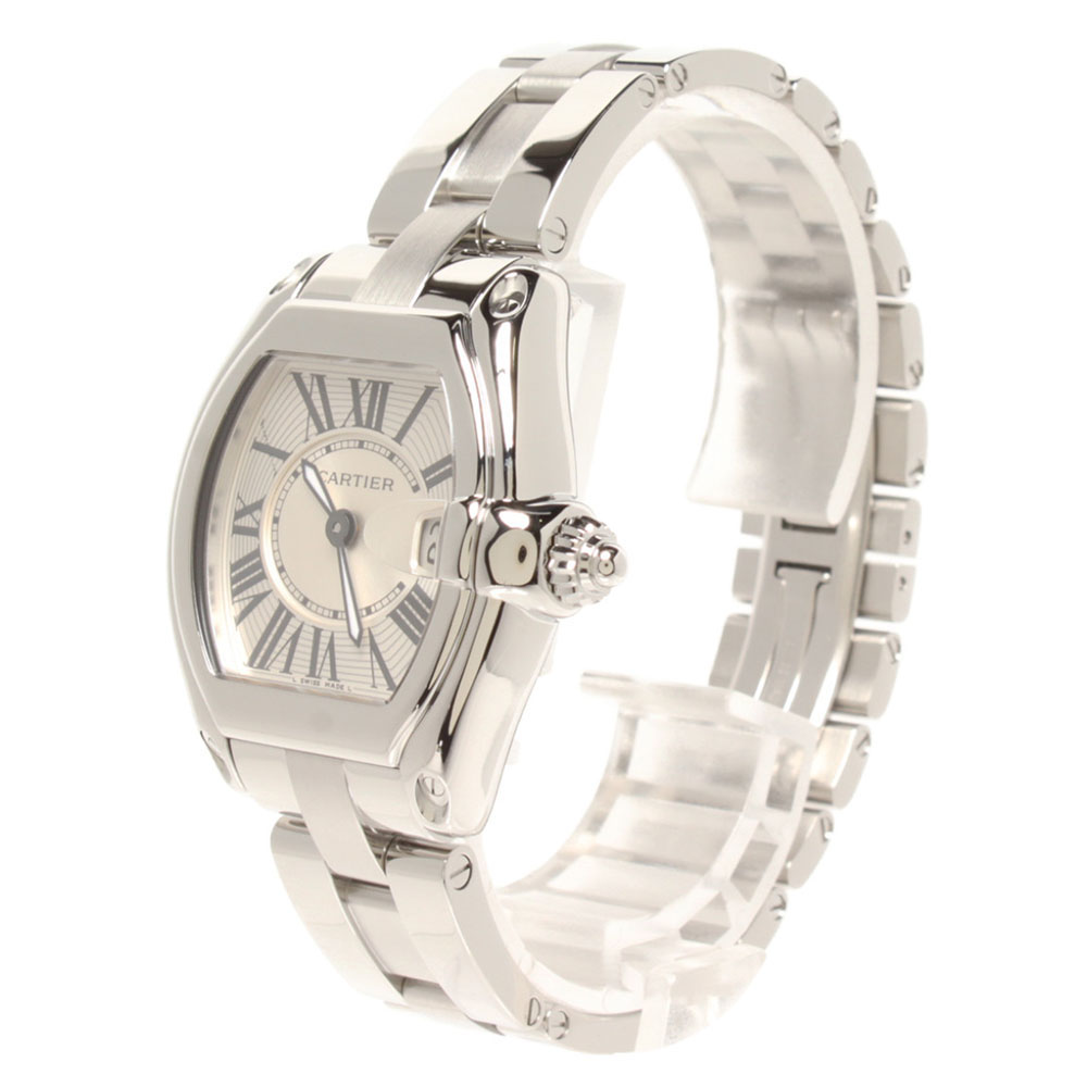 

Cartier Silver Stainless Steel Roadster Quartz Women's Wristwatch