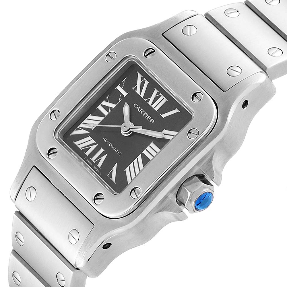 

Cartier Grey Stainless Steel Santos Galbee Automatic W20066D6 Women's Wristwatch