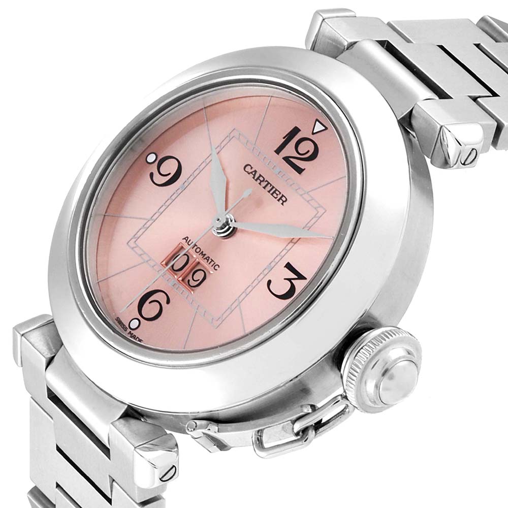 

Cartier Pink Stainless Steel Pasha W31058M7 Women's Wristwatch