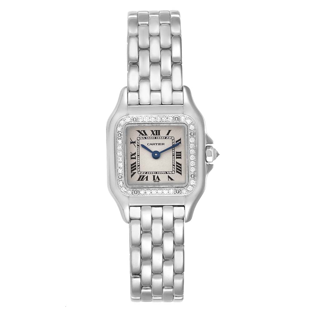 cartier panthere white gold watch