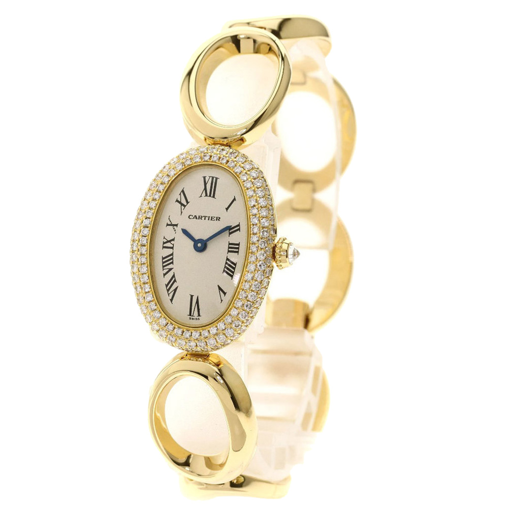 Pre-owned Cartier White Diamonds 18k Yellow Gold 1967 Vintage Women's ...