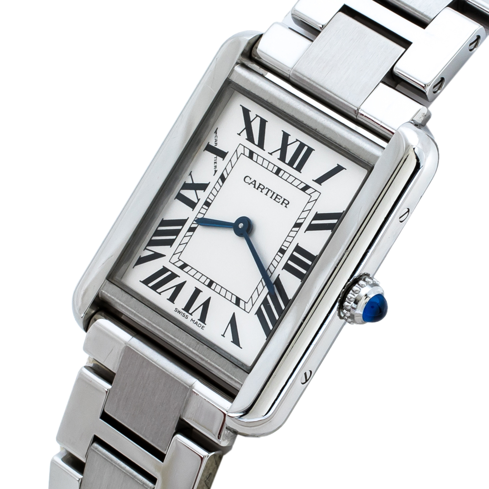 

Cartier Silver Stainless Steel Tank Solo