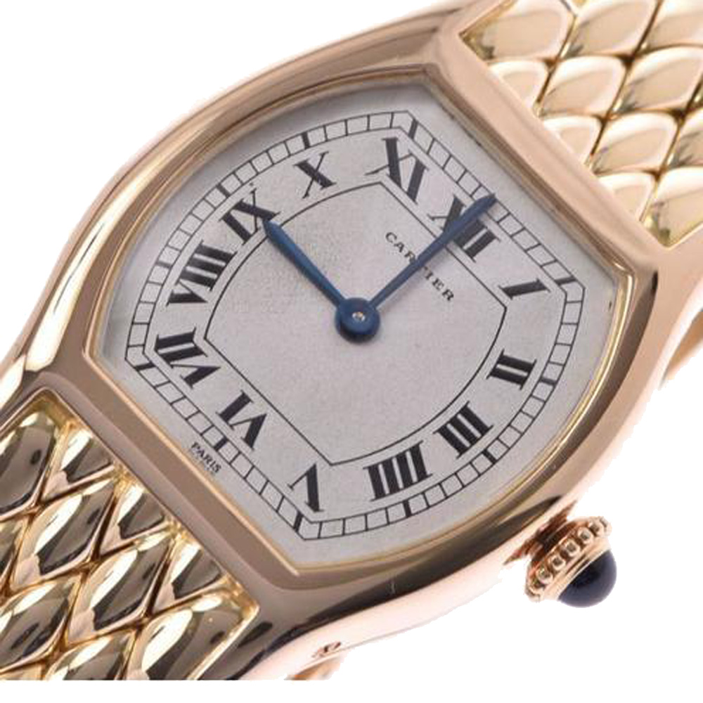 

Cartier White 18K Yellow Gold Tortue Women's Wristwatch 22 MM