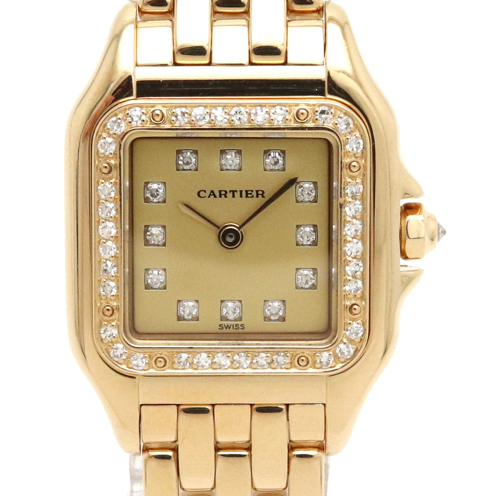 

Cartier Champagne Diamonds 18k Yellow Gold Panthere 8057915 Women's Wristwatch 22 MM