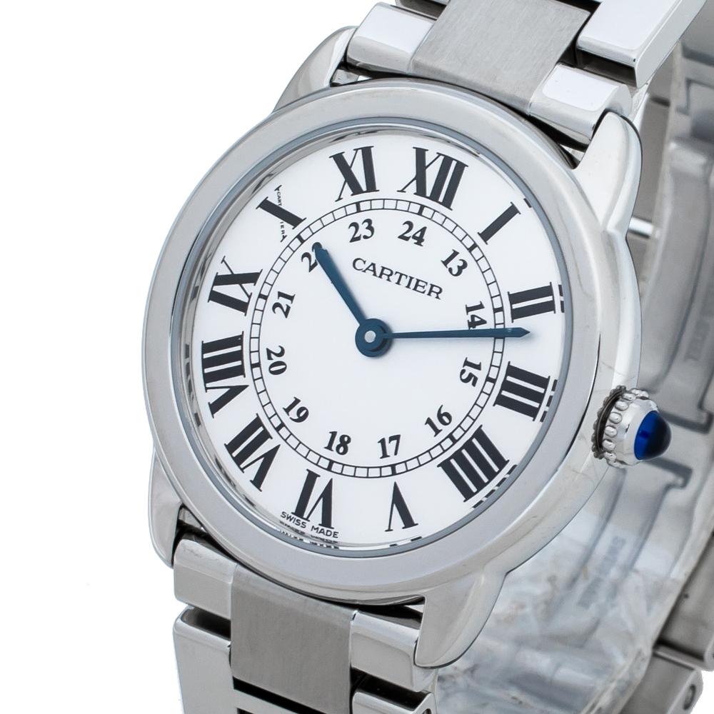 

Cartier Silver Stainless Steel Ronde Solo