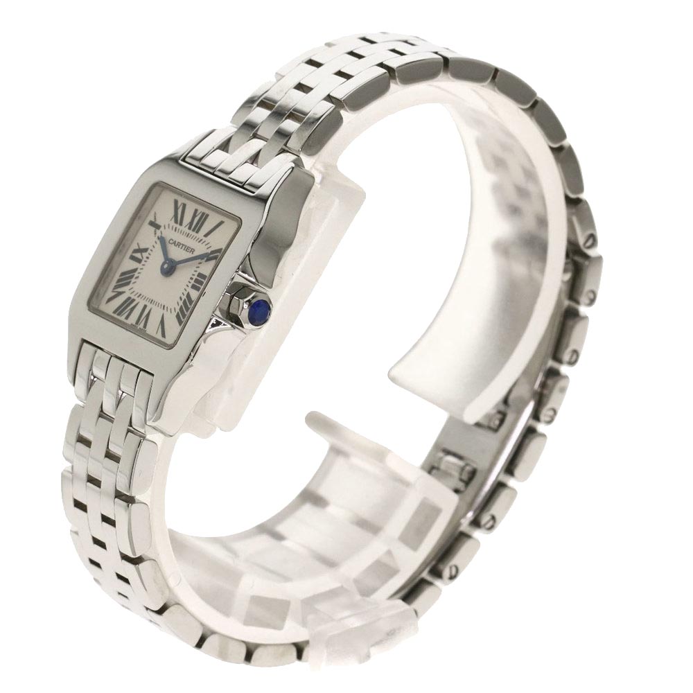 

Cartier White Stainless Steel Santos Demoiselle W25064Z5 Women's Wristwatch