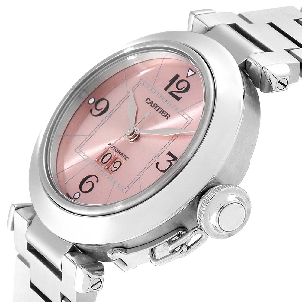 

Cartier Pink Stainless Steel Pasha C de Cartier W31058M7 Automatic Women's Wristwatch