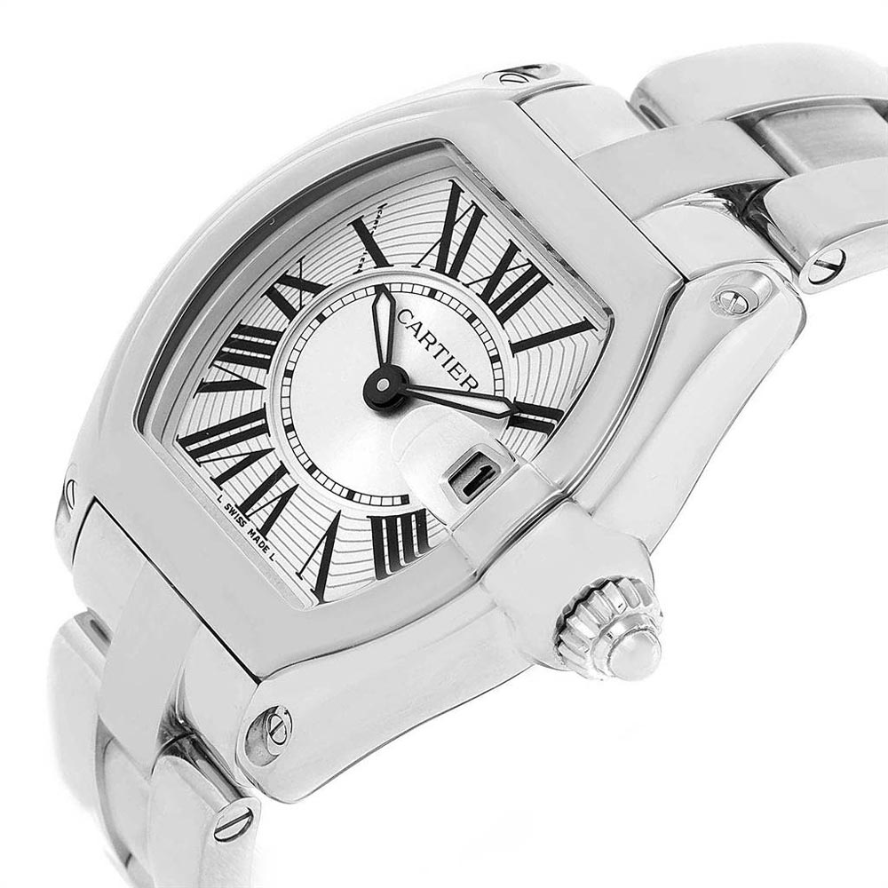 

Cartier Silver Stainless Steel Roadster W62016V3 Women's Wristwatch