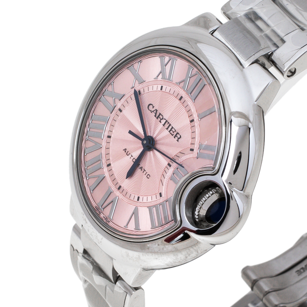 

Cartier Pink Stainless Steel Ballon Bleu, Silver