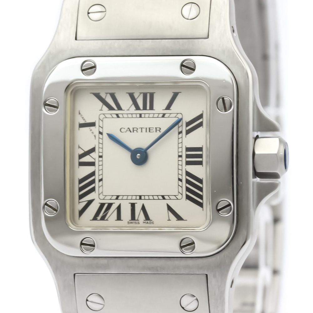 

Cartier Silver Stainless Steel Santos Galbee Quartz W20056D6 Women's Wristwatch