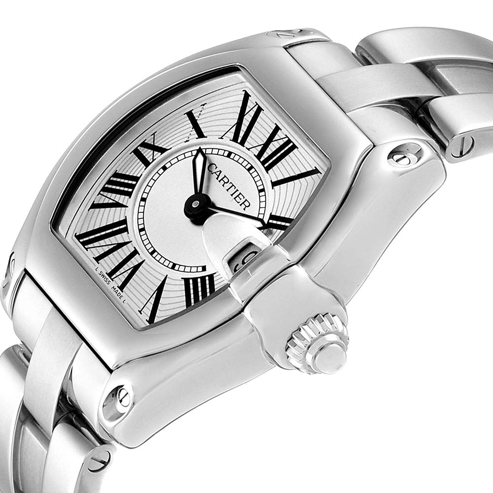 

Cartier Silver Stainless Steel Roadster W62016V3 Women's Wristwatch