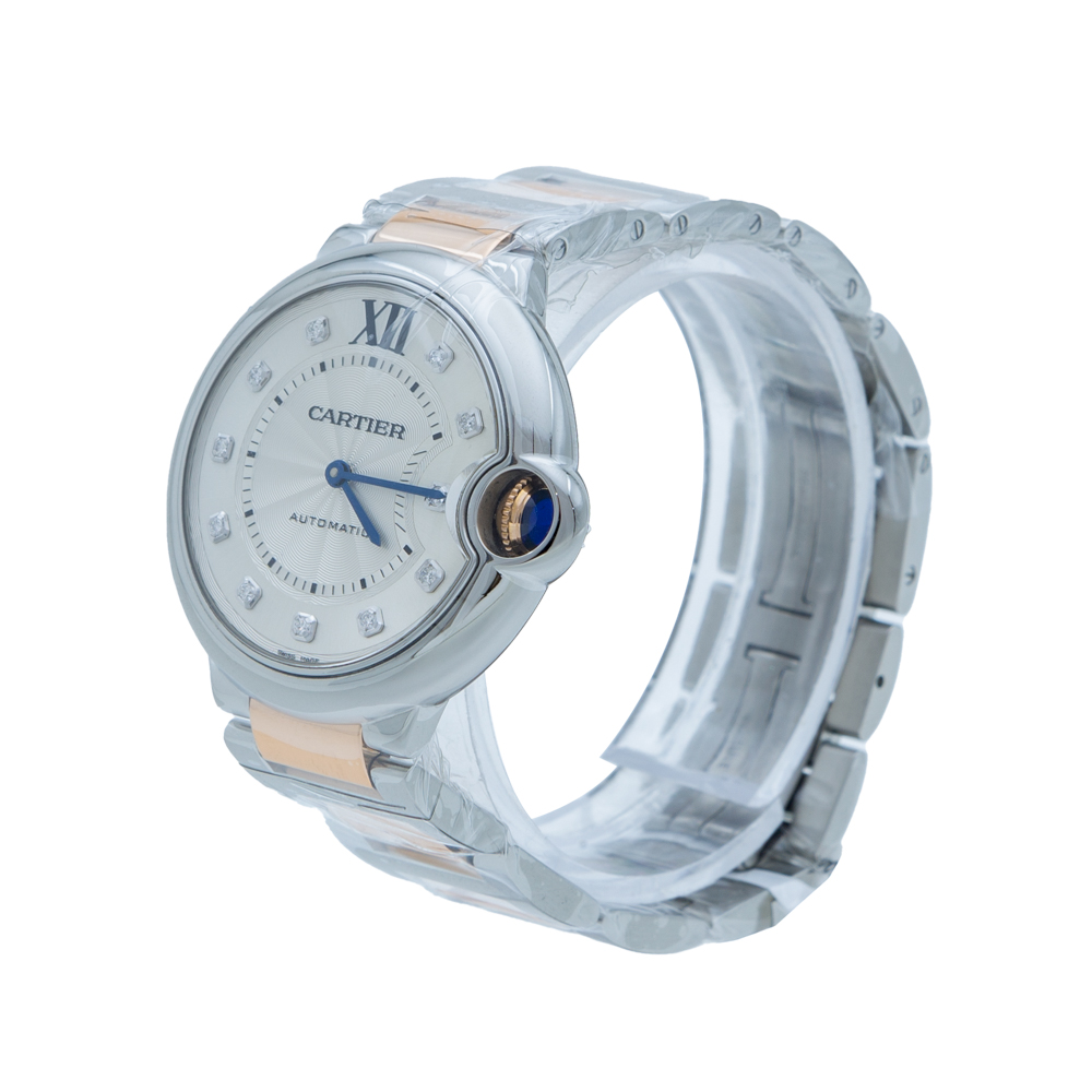 

Cartier Ballon Bleu Steel & Rose Gold Diamond Dial Automatic Women's Watch