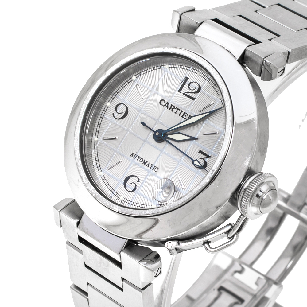 

Cartier White Stainless Steel Pasha de Cartier, Silver