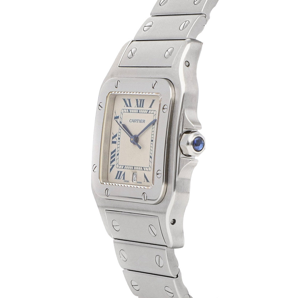 

Cartier Silver Stainless Steel Santos Galbee W20018D6 Women's Wristwatch
