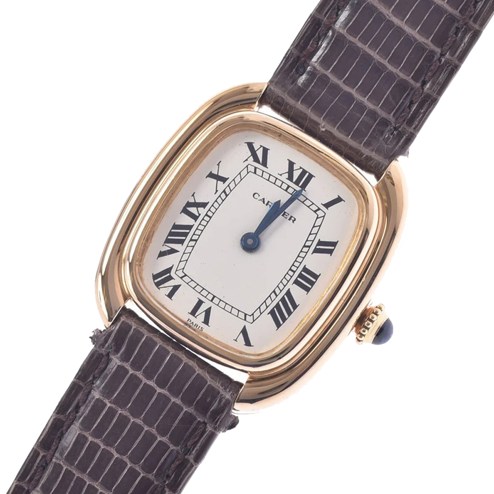 

Cartier Silver Yellow Gold Vintage Women's Wristwatch