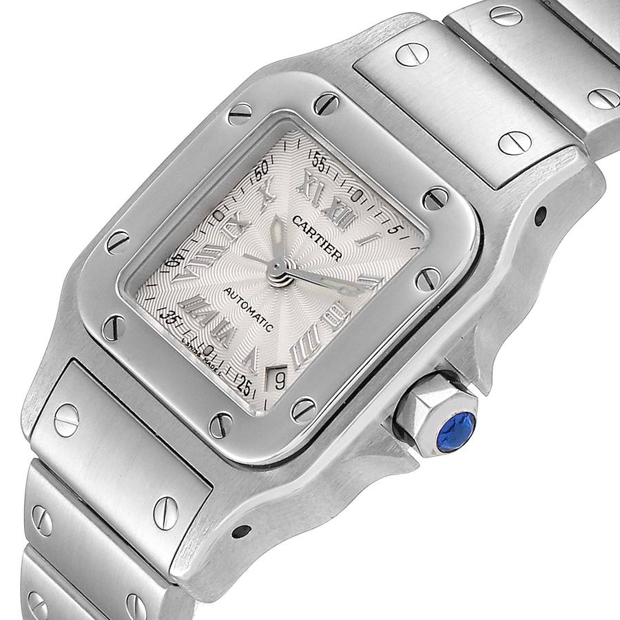 

Cartier Silver Stainless Steel Santos Galbee Automatic W20044D6 Women's Wristwatch