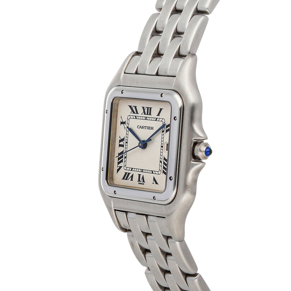 

Cartier Silver Stainless Steel Panthere W25032P5 Women's Wristwatch