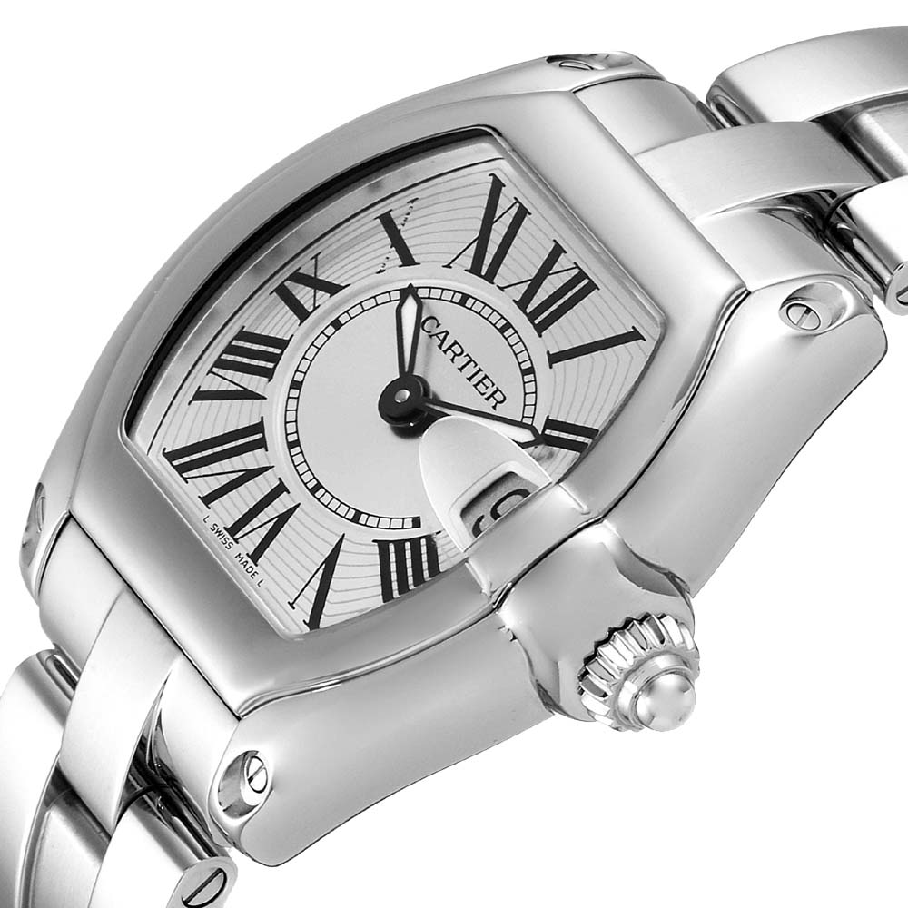 

Cartier Silver Stainless Steel Roadster W62016V3 Women's Wristwatch