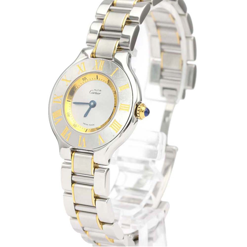 

Cartier Silver Gold Plated Steel Must
