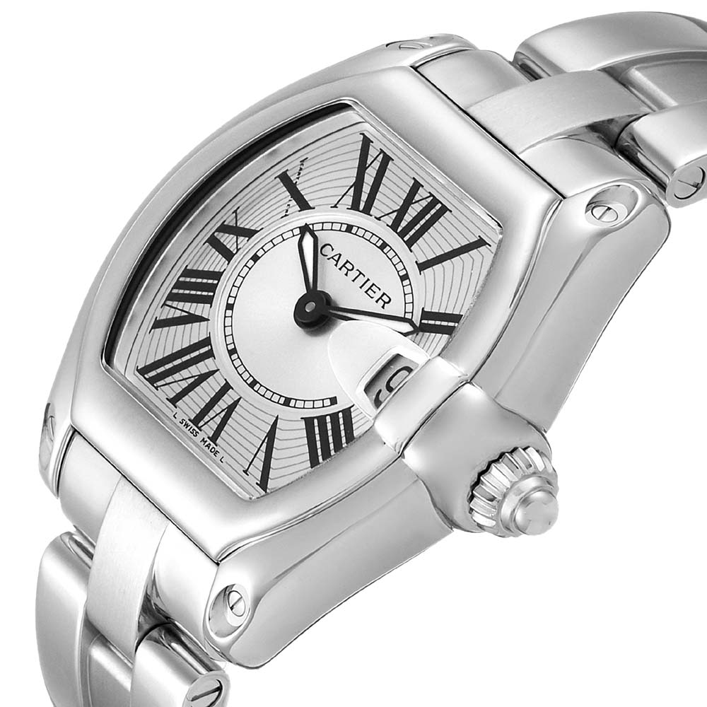 

Cartier Silver Stainless Steel Roadster W62016V3 Women's Wristwatch