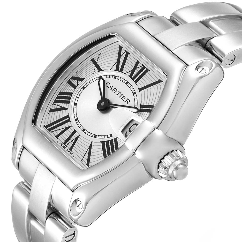

Cartier Silver Stainless Steel Roadster W62016V3 Women's Wristwatch