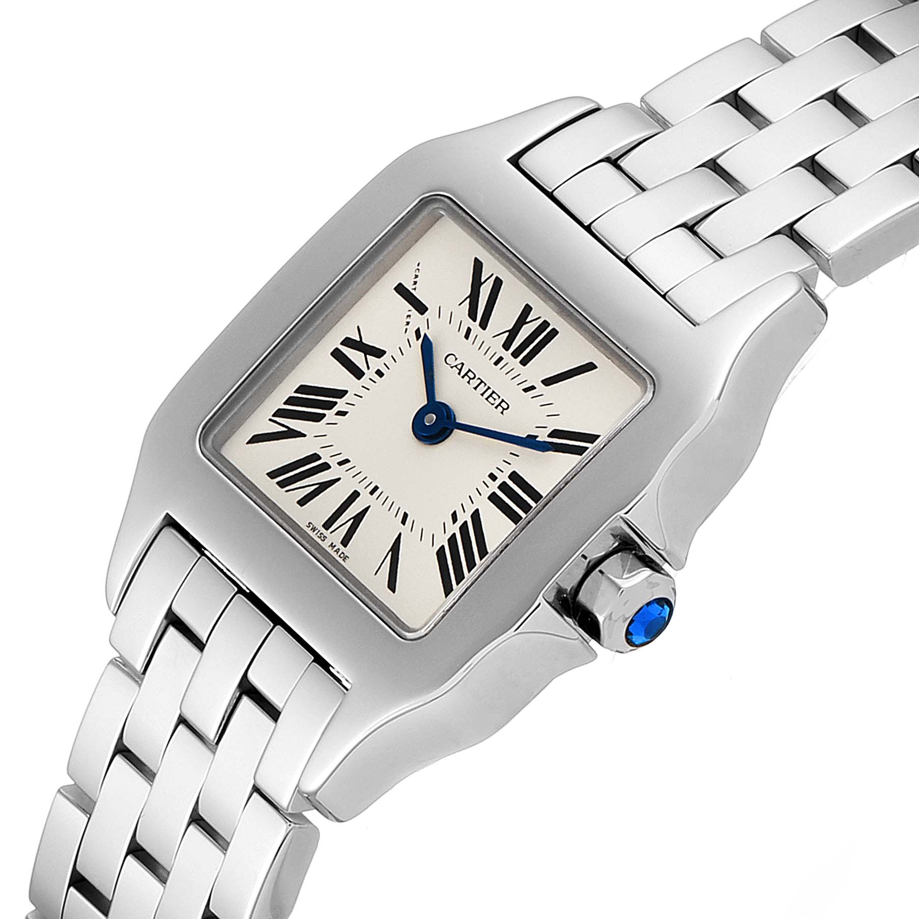 

Cartier Silver Stainless Steel Santos Demoiselle W25064Z5 Women's Wristwatch