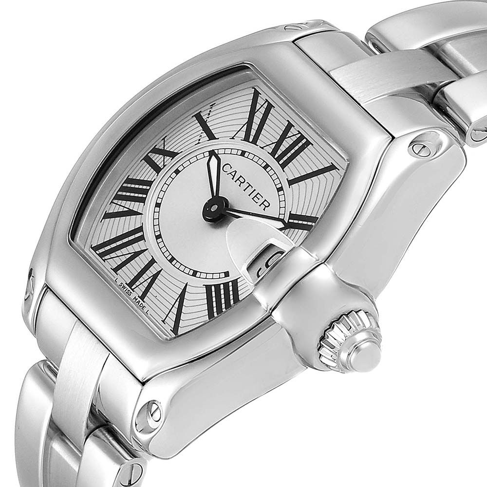 

Cartier Silver Stainless Steel Roadster W62016V3 Women's Wristwatch
