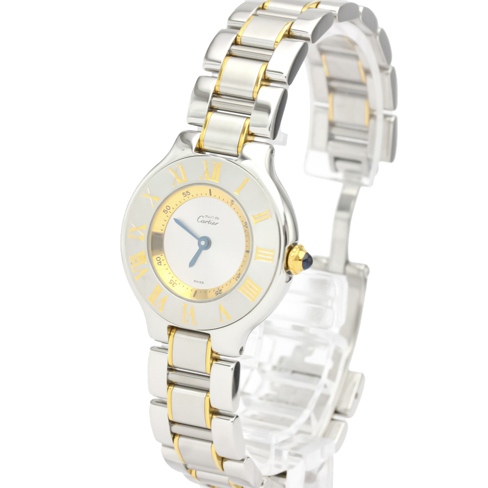 

Cartier Silver Gold Plated Steel Must, Black