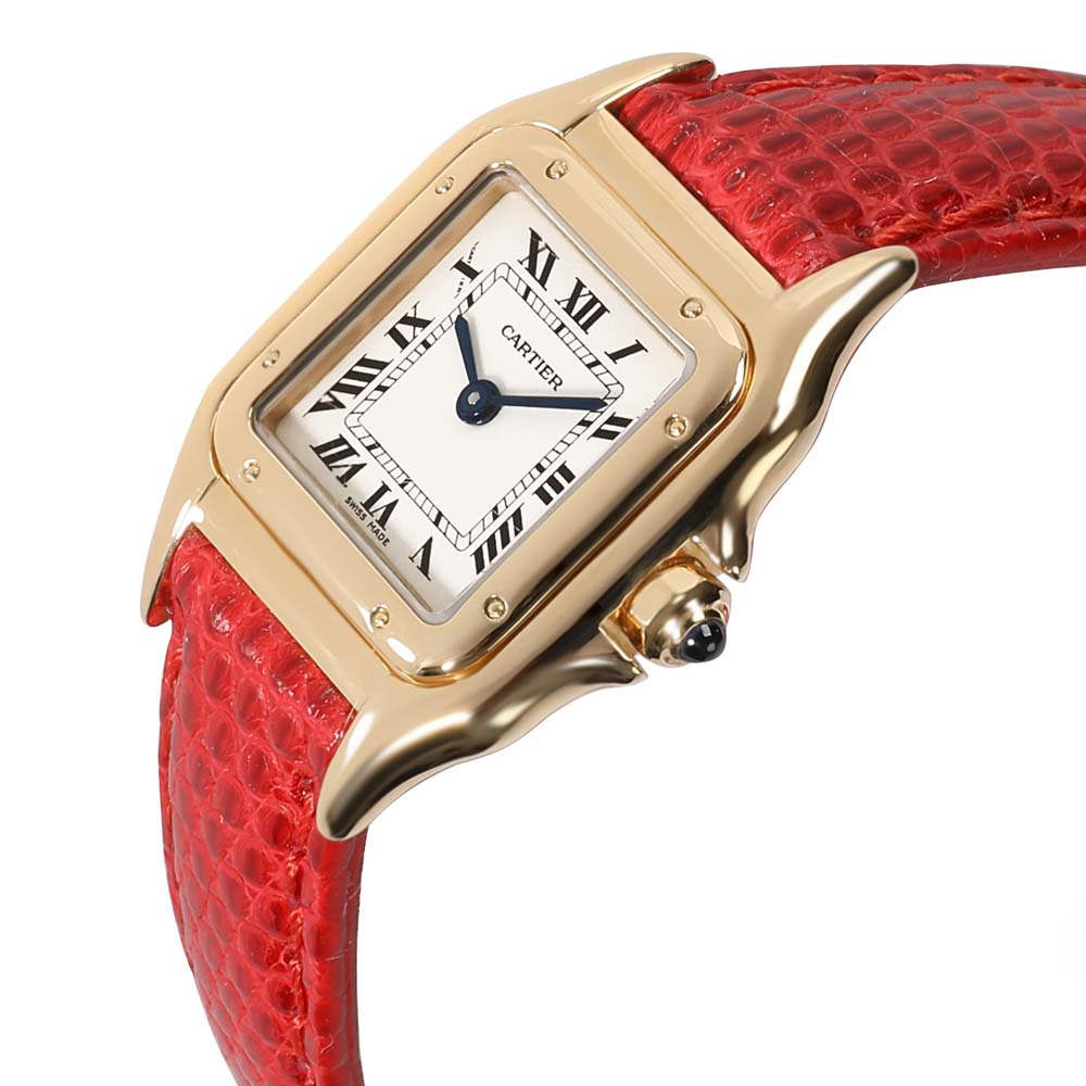 

Cartier Silver 18K Yellow Gold Panthere 866911 Women's Wristwatch 21.5 MM