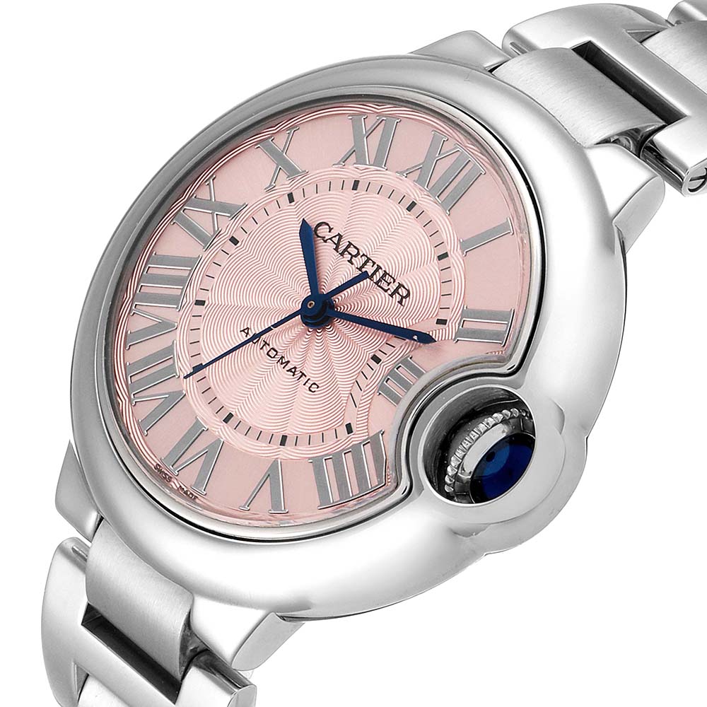 

Cartier Pink Stainless Steel Ballon Bleu W6920100 Women's Wristwatch 33 MM