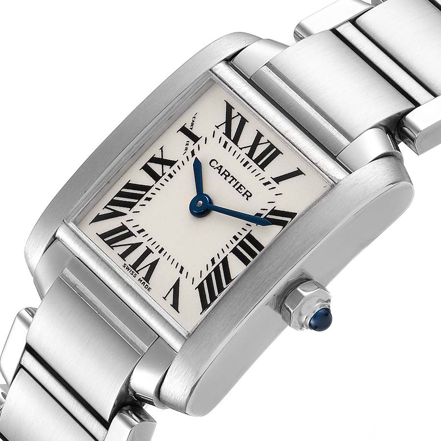 

Cartier Silver Stainless Steel Tank Francaise W51008Q3 Women's Wristwatch