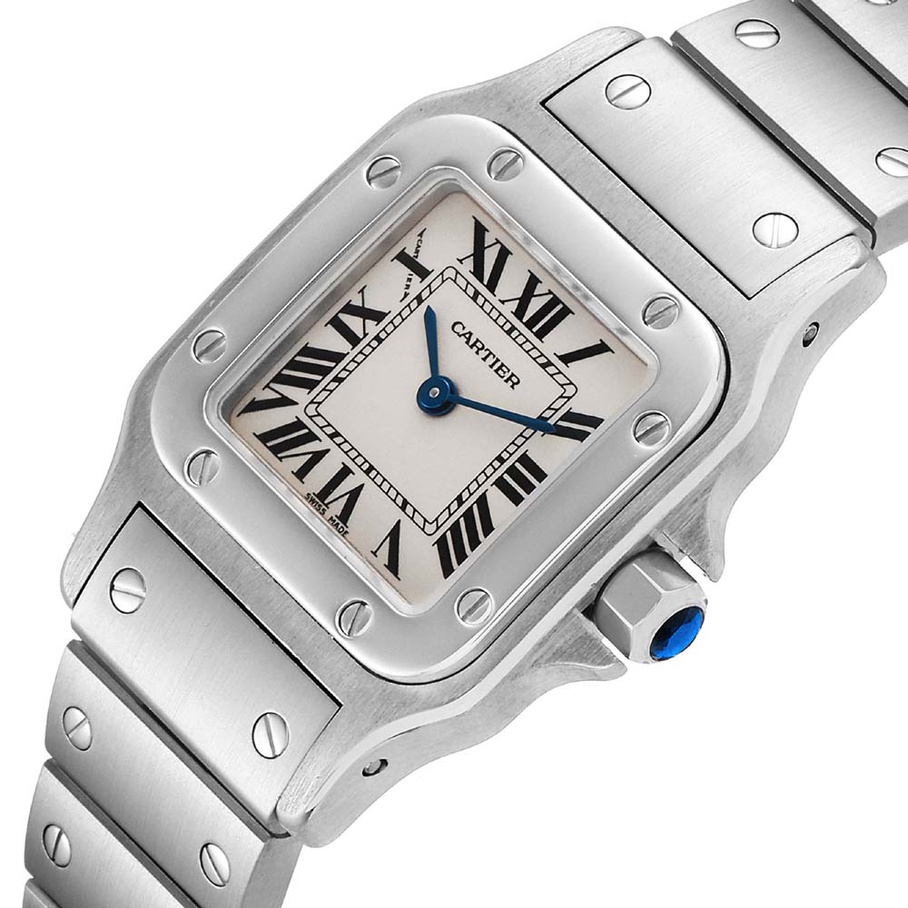

Cartier Silver Stainless Steel Santos Galbee W20056D6 Women's Wristwatch