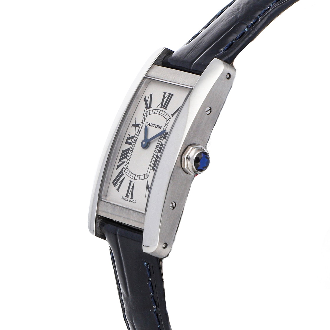 

Cartier Ballon Tank Americaine Small Model WSTA0016 Stainless Steel Women's Wristwatch, Silver